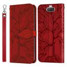 For Sony Xperia 8 Life of Tree Embossing Pattern Horizontal Flip Leather Case with Holder & Card Slot & Wallet & Photo Frame & Lanyard(Red) - 1