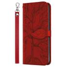 For Sony Xperia 8 Life of Tree Embossing Pattern Horizontal Flip Leather Case with Holder & Card Slot & Wallet & Photo Frame & Lanyard(Red) - 2
