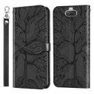 For Sony Xperia 8 Life of Tree Embossing Pattern Horizontal Flip Leather Case with Holder & Card Slot & Wallet & Photo Frame & Lanyard(Black) - 1