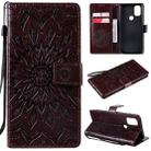 For OnePlus Nord N10 5G Sun Embossing Pattern Horizontal Flip Leather Case with Card Slot & Holder & Wallet & Lanyard(Brown) - 1