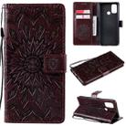 For OPPO A53(2020) / A33(2020) / A53s / A32 Sun Embossing Pattern Horizontal Flip Leather Case with Card Slot & Holder & Wallet & Lanyard(Brown) - 1