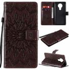 For Nokia 3.4 Sun Embossing Pattern Horizontal Flip Leather Case with Card Slot & Holder & Wallet & Lanyard(Brown) - 1