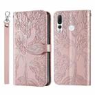 For Huawei P smart Z Life of Tree Embossing Pattern Horizontal Flip Leather Case with Holder & Card Slot & Wallet & Photo Frame & Lanyard(Rose Gold) - 1