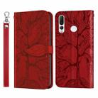 For Huawei P smart Z Life of Tree Embossing Pattern Horizontal Flip Leather Case with Holder & Card Slot & Wallet & Photo Frame & Lanyard(Red) - 1