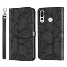 For Huawei P smart Z Life of Tree Embossing Pattern Horizontal Flip Leather Case with Holder & Card Slot & Wallet & Photo Frame & Lanyard(Black) - 1
