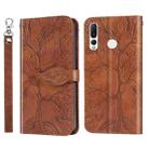 For Huawei P smart Z Life of Tree Embossing Pattern Horizontal Flip Leather Case with Holder & Card Slot & Wallet & Photo Frame & Lanyard(Brown) - 1