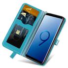 For Samsung Galaxy S9+ Life of Tree Embossing Pattern Horizontal Flip Leather Case with Holder & Card Slot & Wallet & Photo Frame & Lanyard(Lake Blue) - 4