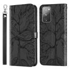 For Samsung Galaxy S20 FE Life of Tree Embossing Pattern Horizontal Flip Leather Case with Holder & Card Slot & Wallet & Photo Frame & Lanyard(Black) - 1
