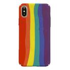 Water Stick Style Hard Protective Cas For iPhone 11 Pro Max(Rainbow Pattern) - 1