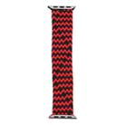 Mixed Color Nylon Braided Single Loop Watch Band For Apple Watch Ultra 49mm / Series 8&7 45mm / SE 2&6&SE&5&4 44mm / 3&2&1 42mm, Size:S(Red Black) - 1