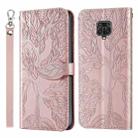 For Xiaomi Poco M2 Pro Life of Tree Embossing Pattern Horizontal Flip Leather Case with Holder & Card Slot & Wallet & Photo Frame & Lanyard(Rose Gold) - 1