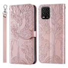 For Xiaomi Mi 10 Lite 5G Life of Tree Embossing Pattern Horizontal Flip Leather Case with Holder & Card Slot & Wallet & Photo Frame & Lanyard(Rose Gold) - 1