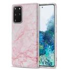 For Samsung Galaxy S20+ TPU Glossy Marble Pattern IMD Protective Case(Light Pink) - 1