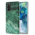 For Samsung Galaxy S20 FE TPU Glossy Marble Pattern IMD Protective Case(Emerald Green) - 1