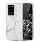 For Samsung Galaxy S20 Ultra TPU Glossy Marble Pattern IMD Protective Case(White) - 1