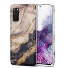For Samsung Galaxy S20 TPU Gilt Marble Pattern Protective Case(Black Grey) - 1