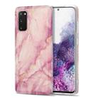 For Samsung Galaxy S20 TPU Gilt Marble Pattern Protective Case(Pink) - 1