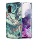 For Samsung Galaxy S20 TPU Gilt Marble Pattern Protective Case(Green) - 1