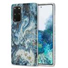 For Samsung Galaxy S20+ TPU Gilt Marble Pattern Protective Case(Blue) - 1