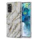 For Samsung Galaxy S20 FE TPU Gilt Marble Pattern Protective Case(Grey) - 1