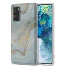 For Samsung Galaxy S20 FE TPU Gilt Marble Pattern Protective Case(Light Blue) - 1