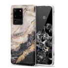 For Samsung Galaxy S20 Ultra TPU Gilt Marble Pattern Protective Case(Black Grey) - 1