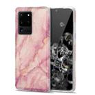 For Samsung Galaxy S20 Ultra TPU Gilt Marble Pattern Protective Case(Pink) - 1