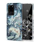 For Samsung Galaxy S20 Ultra TPU Gilt Marble Pattern Protective Case(Blue) - 1