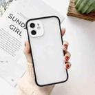 For iPhone 12 Phantom Contrast Color Four Corners Shockproof Protective Case(White) - 1