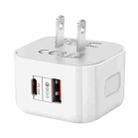 YSY-6087 20W PD + QC 3.0 Dual Ports Travel Charger Power Adapter, US Plug - 1