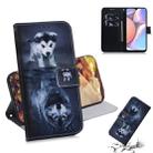 For Galaxy A10s Painting Pattern Coloured Drawing Horizontal Flip Leather Case with Holder & Card Slots & Wallet(Wolf And Dog) - 1