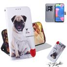 For Galaxy A30s Painting Pattern Coloured Drawing Horizontal Flip Leather Case with Holder & Card Slots & Wallet(Pug) - 1