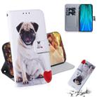 For Xiaomi Redmi Note 8 Pro Painting Pattern Coloured Drawing Horizontal Flip Leather Case with Holder & Card Slots & Wallet(Pug) - 1