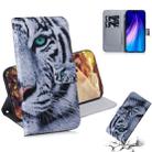 For Xiaomi Redmi Note 8 Painting Pattern Coloured Drawing Horizontal Flip Leather Case with Holder & Card Slots & Wallet(Tiger) - 1