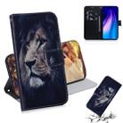 For Xiaomi Redmi Note 8 Painting Pattern Coloured Drawing Horizontal Flip Leather Case with Holder & Card Slots & Wallet(Lion) - 1