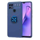 For OPPO A15s Metal Ring Holder 360 Degree Rotating TPU Case(Blue) - 1