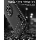 For Xiaomi Poco M3 Metal Ring Holder 360 Degree Rotating TPU Case(Black) - 3