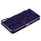 For LG K22 / K22 Plus Tree & Cat Pattern Pressed Printing Horizontal Flip PU Leather Case with Holder & Card Slots & Wallet & Lanyard(Purple) - 7