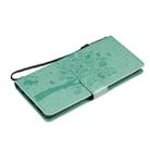 For OPPO Reno4 Pro 4G Tree & Cat Pattern Pressed Printing Horizontal Flip PU Leather Case with Holder & Card Slots & Wallet & Lanyard(Green) - 1