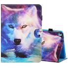 For iPad 10.2 / iPad Air 10.5 2019 Sewing Thread Horizontal Painted Flat Leather Case with Pen Cover & Anti Skid Strip & Card Slot & Holder & Sleep / Wake-up Function(Wolf) - 1