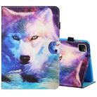 For iPad Pro 11 inch (2020) / (2018) Sewing Thread Horizontal Painted Flat Leather Tablet Case with Pen Cover & Anti Skid Strip & Card Slot & Holder & Sleep / Wake-up Function(Wolf) - 1