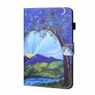 Sewing Thread Horizontal Painted Flat Leather Case with Pen Cover & Anti Skid Strip & Card Slot & Holder & Sleep / Wake-up Function For iPad Air(Sunrise With Tree) - 2
