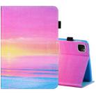 Sewing Thread Horizontal Painted Flat Leather Case with Pen Cover & Anti Skid Strip & Card Slot & Holder & Sleep / Wake-up Function For iPad Air 2022 / 2020 10.9(Sunrise) - 1