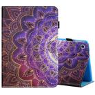 For Samsung Galaxy Tab S6 Lite SM-P610 / 615 Sewing Thread Horizontal Painted Flat Leather Case with Pen Cover & Anti Skid Strip & Card Slot & Holder & Sleep / Wake-up Function(Datura Flowers) - 1