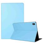 For Lenovo Tab P11 (TB-J606F) Voltage Craft Texture TPU Horizontal Flip Protective Case with Holder(Sky Blue) - 1