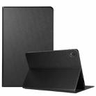 For Lenovo Tab P11 (TB-J606F) Voltage Craft Texture TPU Horizontal Flip Protective Case with Holder(Black) - 1