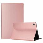 For Lenovo M10 Plus Voltage Craft Texture TPU Horizontal Flip Protective Case with Holder(Rose Gold) - 1