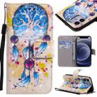 For iPhone 12 mini 3D Painting Horizontal Flip Leather Case with Holder & Card Slot & Lanyard (Wind Chimes) - 1