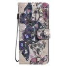 For Samsung Galaxy Note 20 Ultra 3D Painting Horizontal Flip Leather Case with Holder & Card Slot & Lanyard(Black Butterflies) - 2