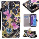 For Samsung Galaxy Note 20 3D Painting Horizontal Flip Leather Case with Holder & Card Slot & Lanyard(Pink Butterflies) - 1